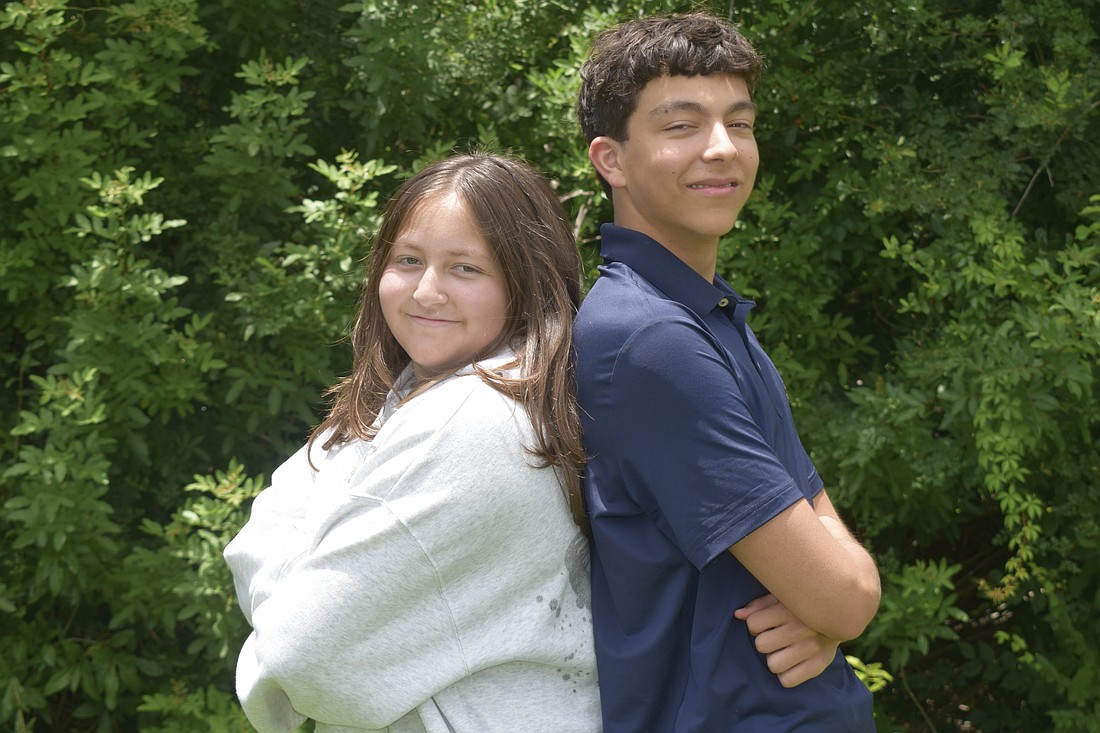 Emma LaRusso (left) and Braydon LaRusso (right) of Sarasota run Cards2Tuff with the mission of connecting to the community.