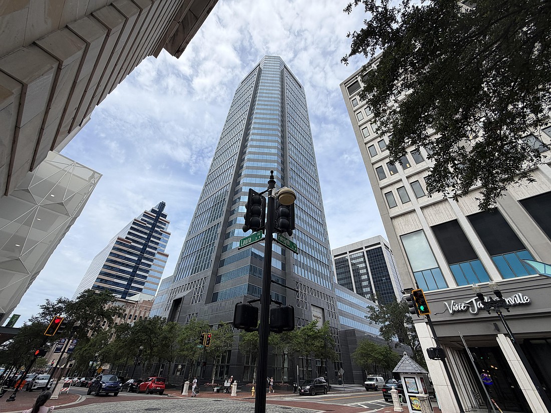 Opened in 1990, the 42-story high-rise at Forsyth, Laura, Bay and Hogan streets is being marketed by Cushman & Wakefield as Jax Tower at 50 North.