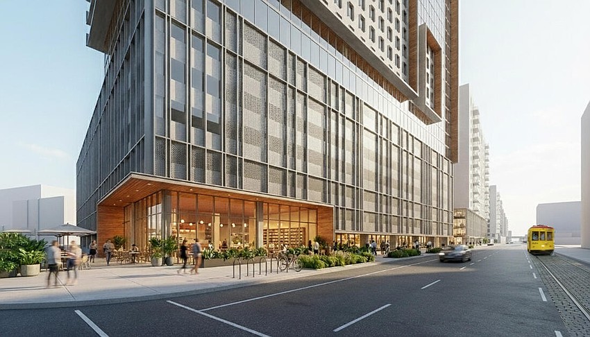 A rendering for a new planned housing project located on the former Army/Navy Surplus site in downtown Tampa. A rendering for a new planned housing project located on the former Army/Navy Surplus site in downtown Tampa.