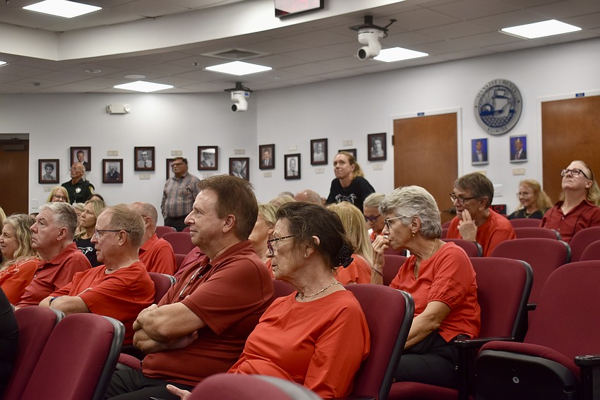 Lakewood Ranch residents wait all day to be heard during the July 28 commission meeting.