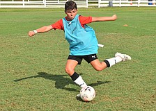 Lakewood Ranch 11-year-old Finn Morris, who has been playing soccer for six years, likes competing at the Sarasota Paradise youth soccer camp.