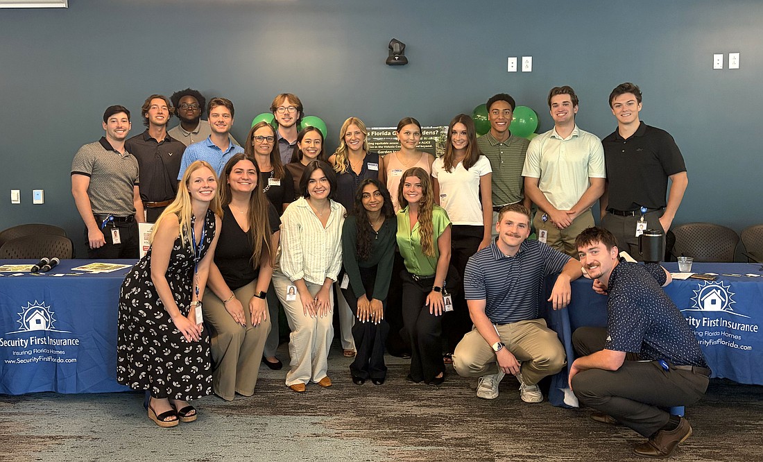 Security First Insurance interns led a company-wide service project benefiting Florida Giving Gardens. Courtesy photo