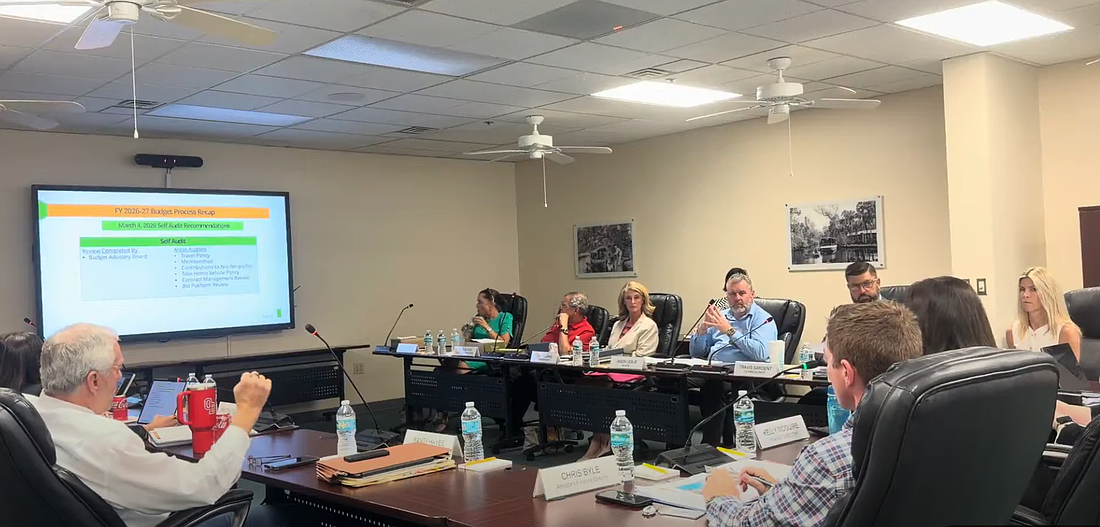 Ormond Beach commissioners discuss the proposed fiscal year 2026-27 budget during a July 28 workshop at City Hall. Screenshot