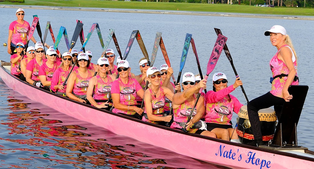 Survivors In Sync is a dragon boat team made up of breast cancer survivors.