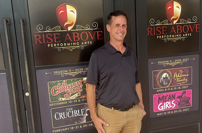 Rise Above Performing Arts Artistic Director Jacob Ruscoe stands in front of the theater company's new space.