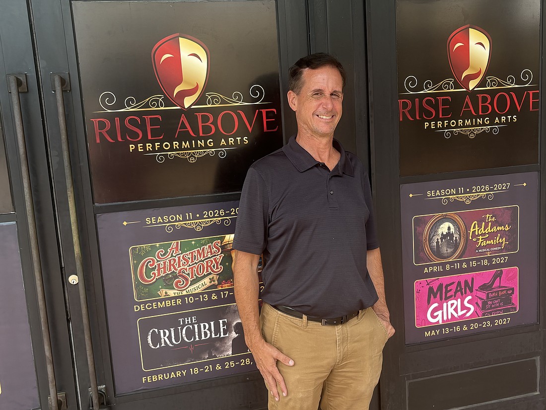 Rise Above Performing Arts Artistic Director Jacob Ruscoe stands in front of the theater company's new space.