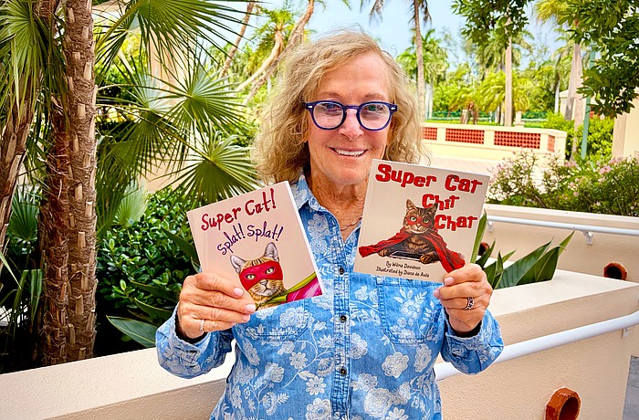 Longboat Key author Wilma Davidson, president of the local Pen Women chapter, is celebrating the publication of 'Super Cat Chit Chat,' the follow-up story to the 'Super Cat! Splat! Splat!' children's book.