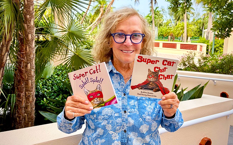 Longboat Key author Wilma Davidson, president of the local Pen Women chapter, is celebrating the publication of 'Super Cat Chit Chat,' the follow-up story to the 'Super Cat! Splat! Splat!' children's book.