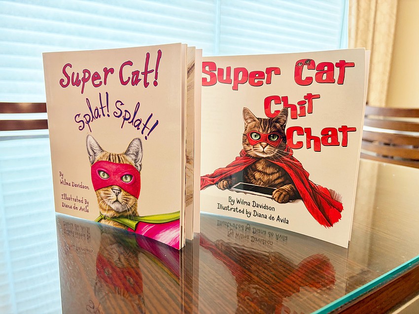 Lovers of the original 'Super Cat! Splat! Splat!' will be excited to see the return of Max the tabby cat in a new children's book by local author Wilma Davidson.