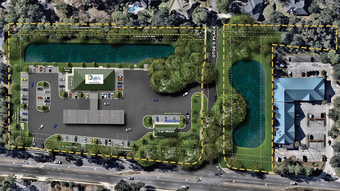 St. Johns County announced July 31 that Daily’s had withdrawn plans for a gas station, convenience store and car wash at Otoes Place and Florida 13 North along an active commercial corridor.