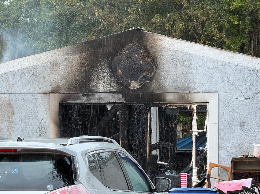 Damage caused by a structure fire in the 1000 block of Herndon Place in the Pinecraft area. Damage caused by a structure fire in the 1000 block of Herndon Place in the Pinecraft area.