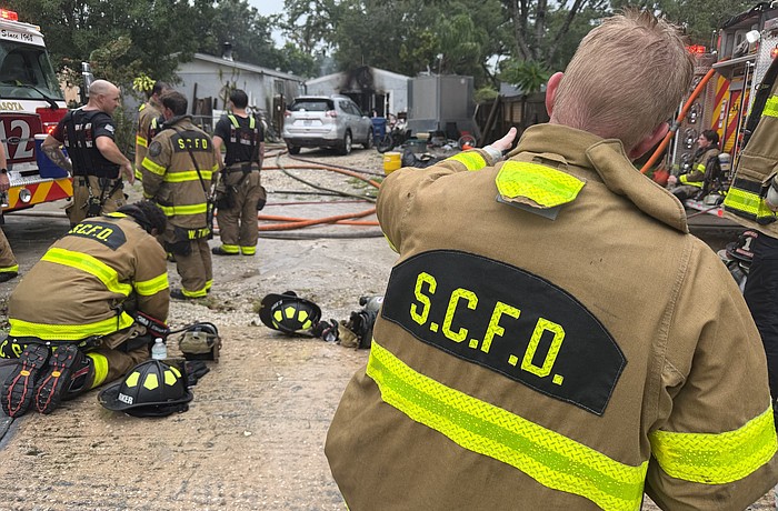 Sarasota County Fire Department responds to the scene of a structure fire in the 1000 block of Herndon Place in the Pinecraft area.