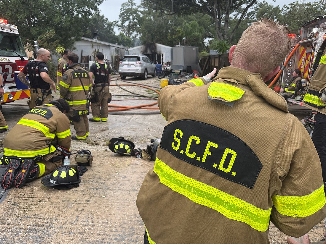 Sarasota County Fire Department responds to the scene of a structure fire in the 1000 block of Herndon Place in the Pinecraft area.