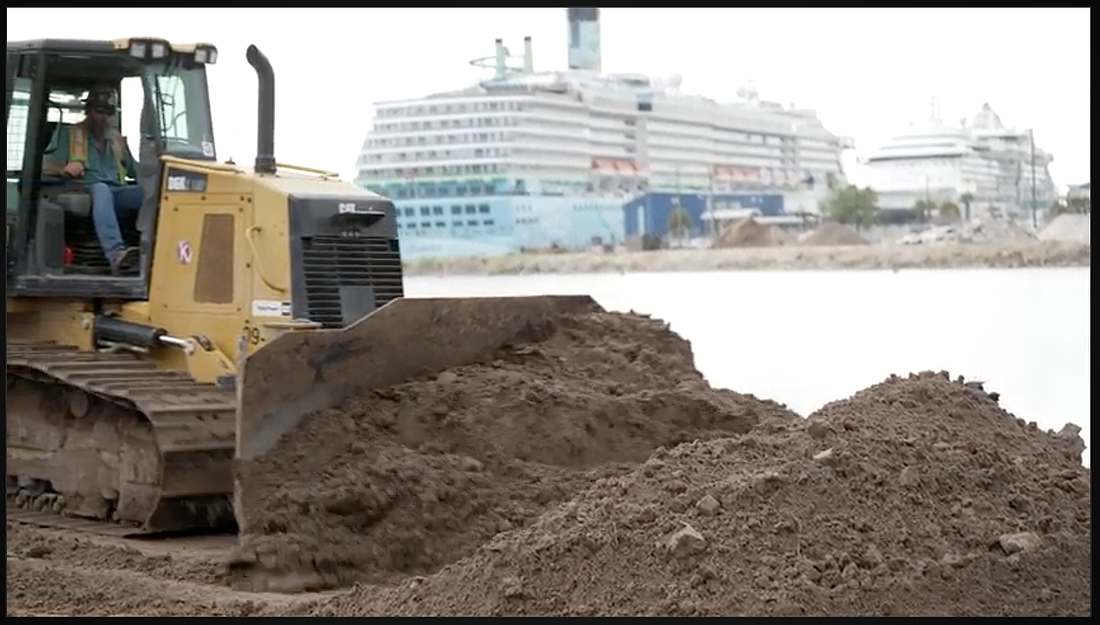 Crews are working to turn Port Tampa Bay’s former Metroport site into its fourth cruise terminal.