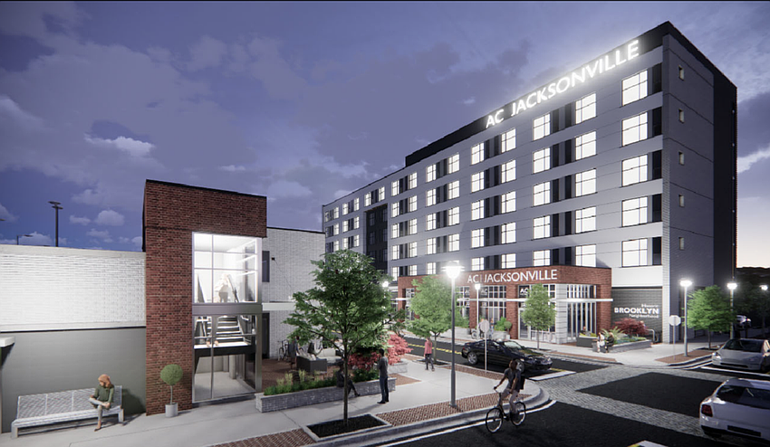 A six-story AC Hotel by Marriott is planned in the 800 block of Dora Street in Downtown Jacksonville. The project comprises the hotel structure on one side of the street and a two-story parking deck on the other. A six-story AC Hotel by Marriott is planned in the 800 block of Dora Street in Downtown Jacksonville. The project comprises the hotel structure on one side of the street and a two-story parking deck on the other.