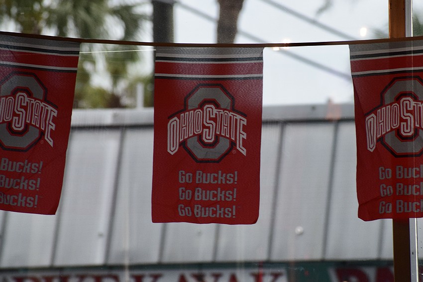On Saturdays during the college football season, Captain Curt's is decorated in scarlet and grey, becoming a hub for Buckeye fans.
