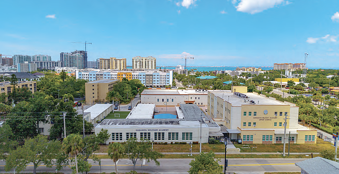 Sarasota Military Academy is at 801 N. Orange Ave. in Sarasota.