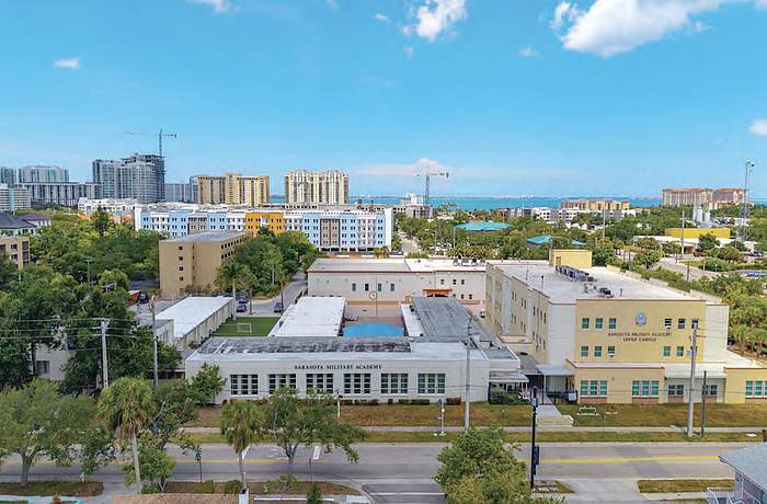 Sarasota Military Academy is at 801 N. Orange Ave. in Sarasota.