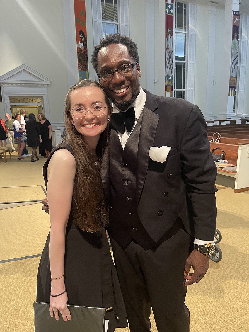 Nicole Kimmel is able to sing under the direction of Dr. Jeffrey Redding once again as a member of the Winter Garden Community Choir. He was her director at West Orange High. Nicole Kimmel is able to sing under the direction of Dr. Jeffrey Redding once again as a member of the Winter Garden Community Choir. He was her director at West Orange High.