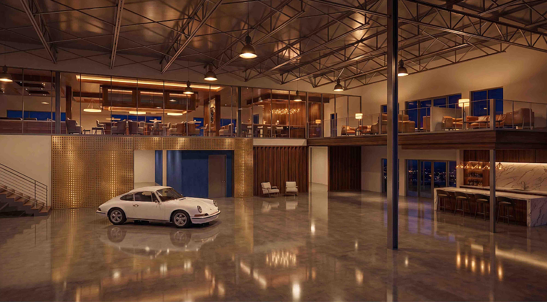 Inside, Sarasota Motor Club will feature a fine dining area, car storage, offices, lounge, event space and other amenities.
