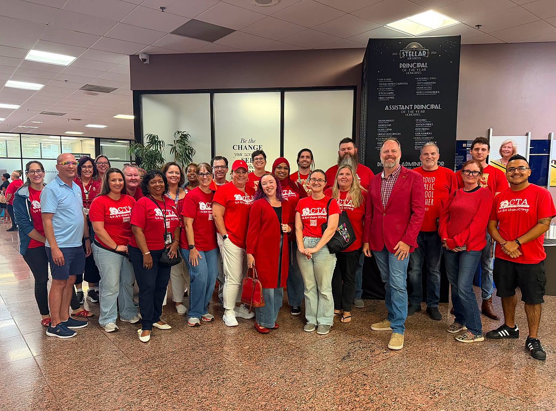 Members of the Orange County Classroom Teachers Association attended the meeting Tuesday, July 28.