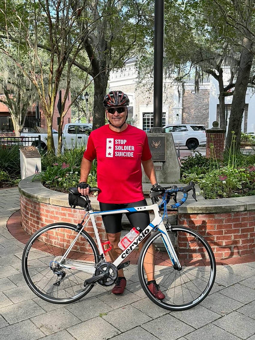 Windermere Town Council Member Tony Davit completed riding 250 miles for veteran suicide awareness. Windermere Town Council Member Tony Davit completed riding 250 miles for veteran suicide awareness.