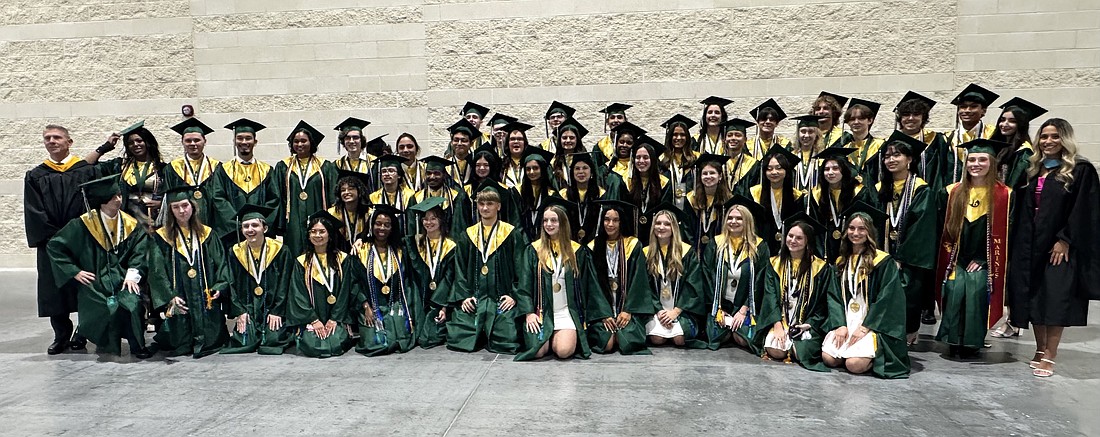 Flagler Palm Coast's 2026 International Baccalaureate class at high school graduation in May. Courtesy photo
