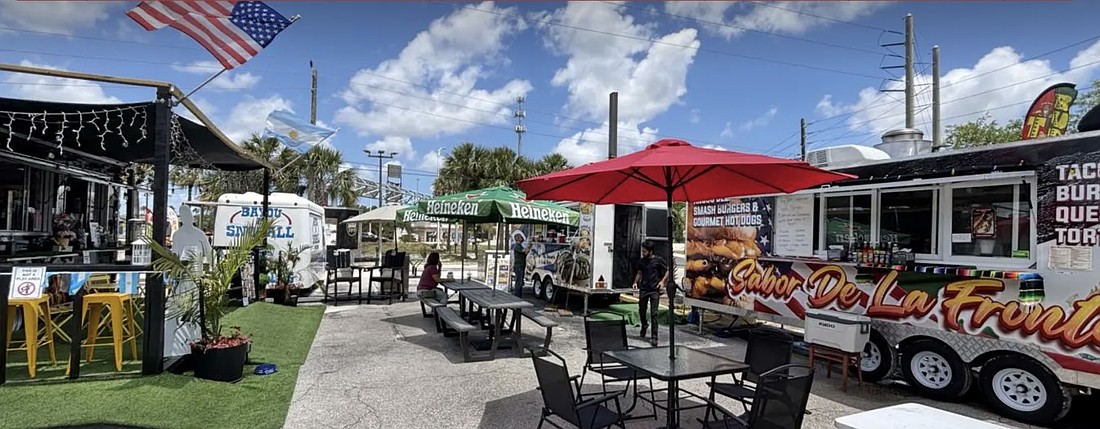 The proposed ordinance would establish regulations for food trucks and food truck parks, including standards for operations, parking, setbacks and utilities. Pictured: Global Bites Food Truck Park at 2455 Florida 16 in the northcentral region of St. Johns County.