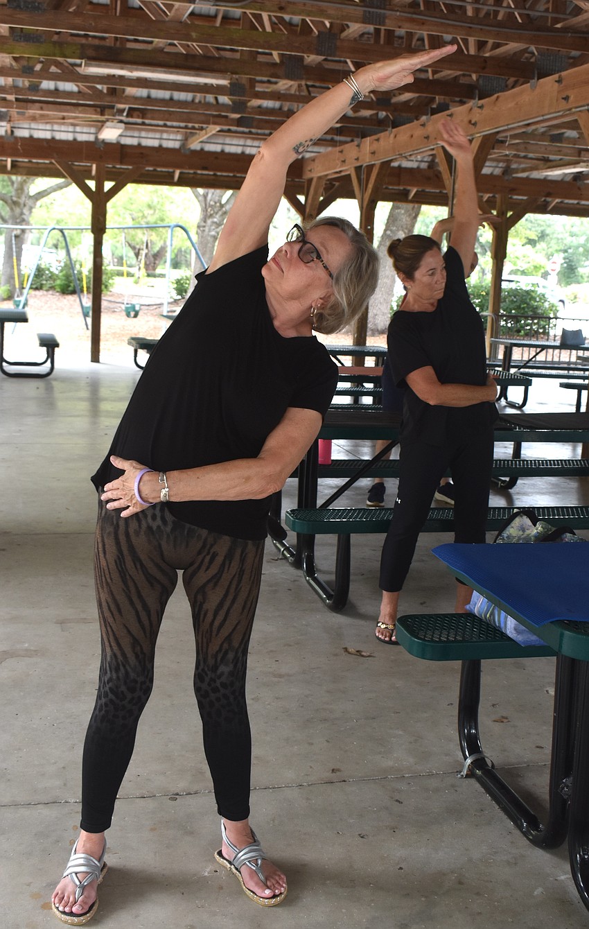 Harmony at Lakewood Ranch's Vickie Hambrecht finds Shanti Yoga to be very comprehensive in the way it covers stretching, breathing and calming the mind.