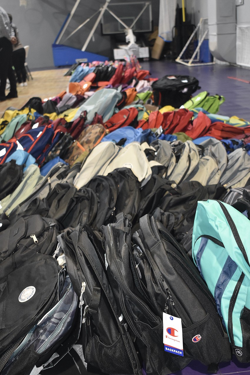 Over 700 backpacks were given away during the event.