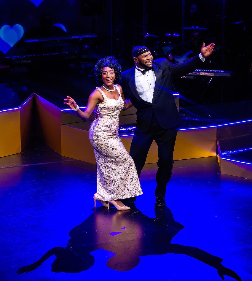 Jazzmin Carson and Sheldon Rhoden perform a duet in Westcoast Black Theatre Troupe's Jazzmin Carson and Sheldon Rhoden perform a duet in Westcoast Black Theatre Troupe's