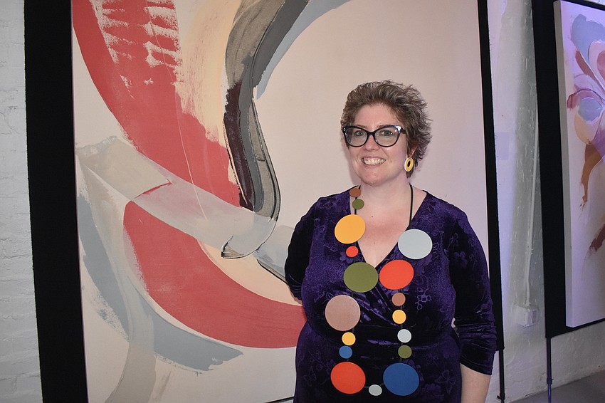 Robyn Holl, cultural curator at Art Ovation Hotel, showcases her work.