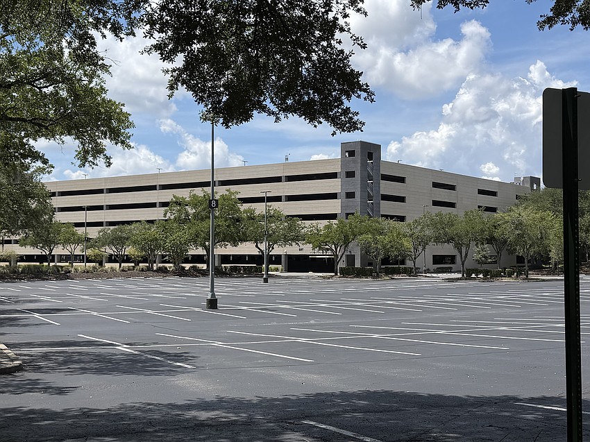 Bank of America’s $155 million purchase of five buildings and two parking garages at Gramercy Woods includes parking garage No. 1003 recently built in the northernmost parking lot. Bank of America’s $155 million purchase of five buildings and two parking garages at Gramercy Woods includes parking garage No. 1003 recently built in the northernmost parking lot.