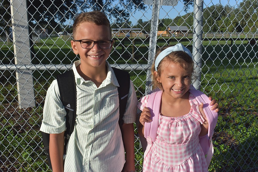 Silas Stevens and Emme Stevens, who are in fourth and second grade, are eager to attend McNeal Elementary as students for the first time.