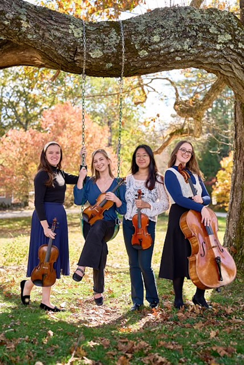 Trillium String Quartet is made up of Sydney Link, Sarasota Music Conservatory alum Sommer Altier, Judith Kim and Amelia Smerz. Trillium String Quartet is made up of Sydney Link, Sarasota Music Conservatory alum Sommer Altier, Judith Kim and Amelia Smerz.