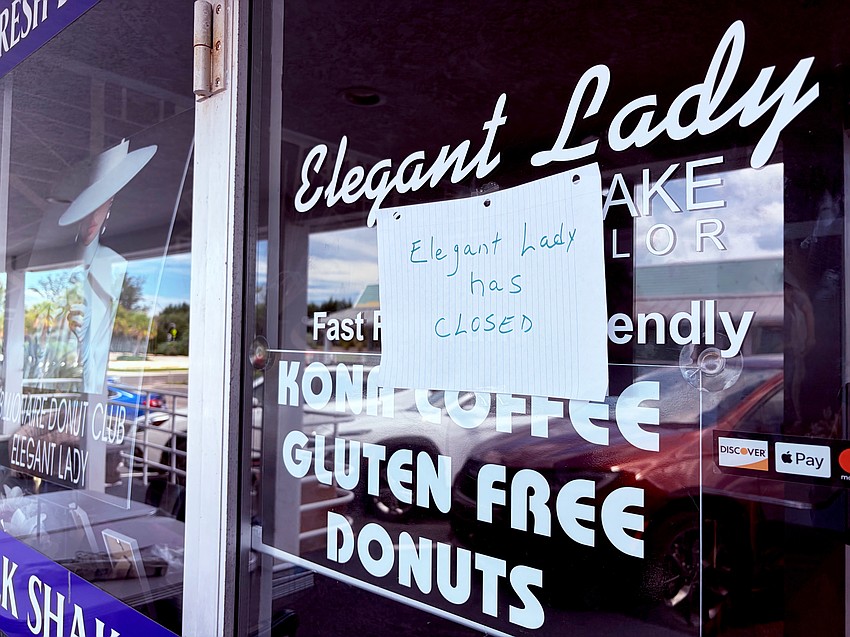 As explained in a note that neighboring business owner Irina LaRose hung on the window, Elegant Lady Cheesecake Parlor has closed after owner Gary Hagen died Aug. 3. As explained in a note that neighboring business owner Irina LaRose hung on the window, Elegant Lady Cheesecake Parlor has closed after owner Gary Hagen died Aug. 3.