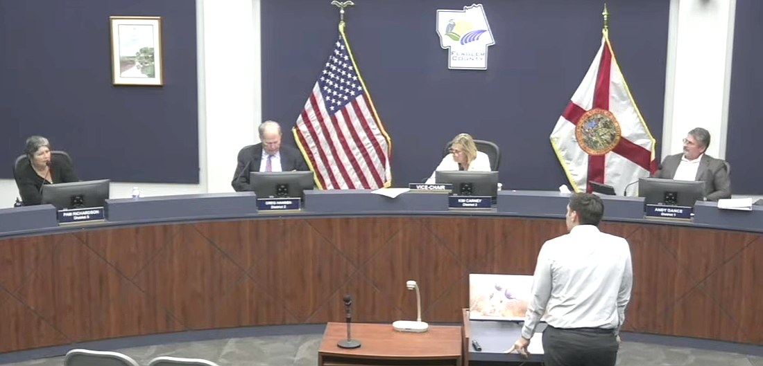 Flagler County commissioners discuss the county administrator search following candidate interviews on Aug. 10.