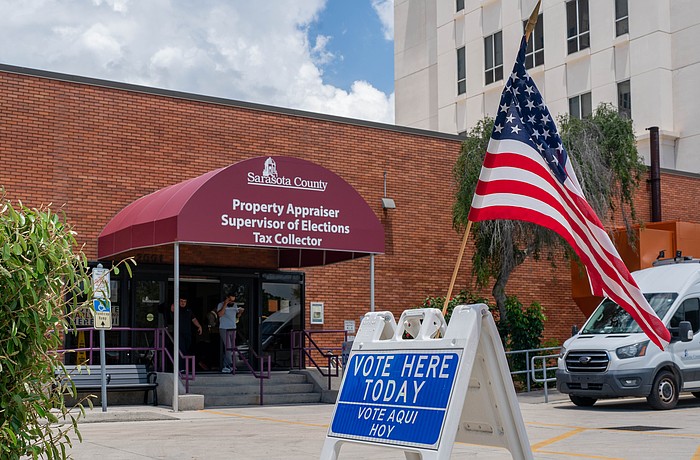 Registered voters in Sarasota County can cast their ballots at the Sarasota Terrace Building at 2001 Adams Lane.