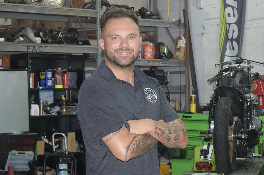 Mark Salle-Tabor is in his first year as a full-time motorcycle builder/fabricator at RPM Powersports. He much prefers the atmosphere of the small family business to that of any major dealership. Mark Salle-Tabor is in his first year as a full-time motorcycle builder/fabricator at RPM Powersports. He much prefers the atmosphere of the small family business to that of any major dealership.