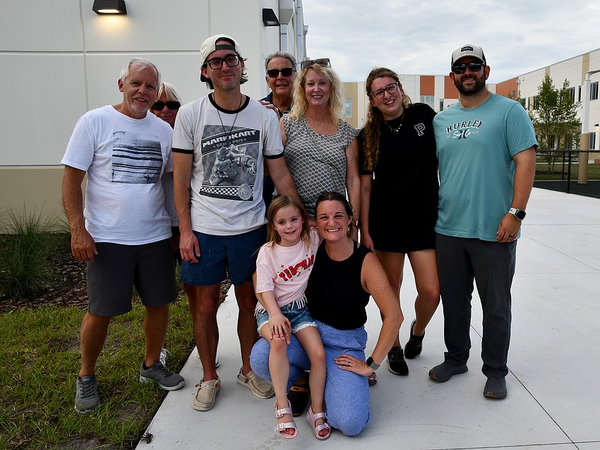 Quinn Daniel, a kindergartner, her family and family friends are thrilled to be part of the founding families of Ovation Elementary School. She’s watched the school be built across the street waiting in anticipation to attend her new school.