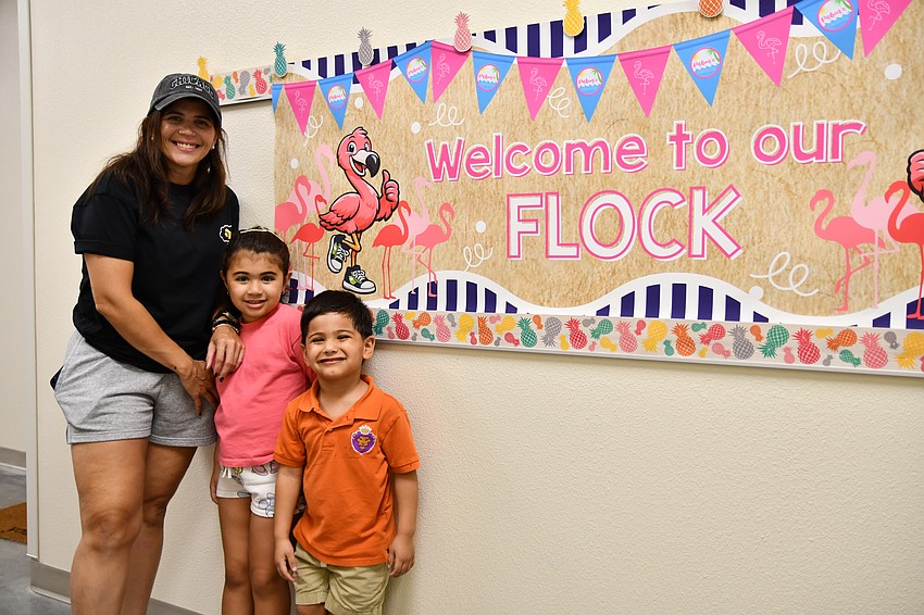 Maria Luzardo is thrilled to see her daughter, Miranda Gutierrez, start her K-12 education at the new Ovation Elementary School. Her son, Martin Gutierrez, will follow in his sister’s steps soon.