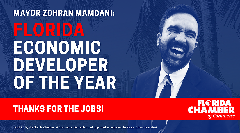 This billboard debuted in New York City's Time Square Monday.