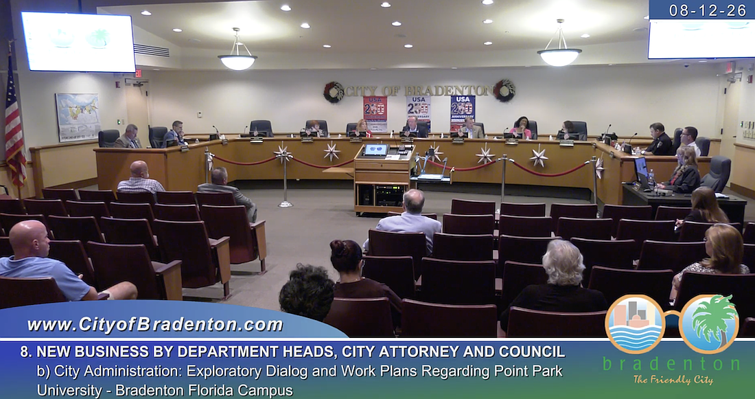 Bradenton City Councilmembers spent an hour of their Aug. 12 meeting discussing a potential partnership with Point Park University.